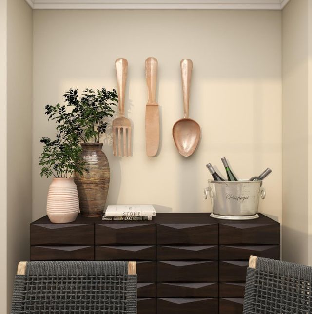 Deco Marche 3-Piece Copper 7'' Kitchen Utensils Wall Decor Set-4