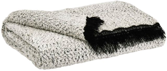Signature Design by Ashley® Leonita Black/White Throw-0