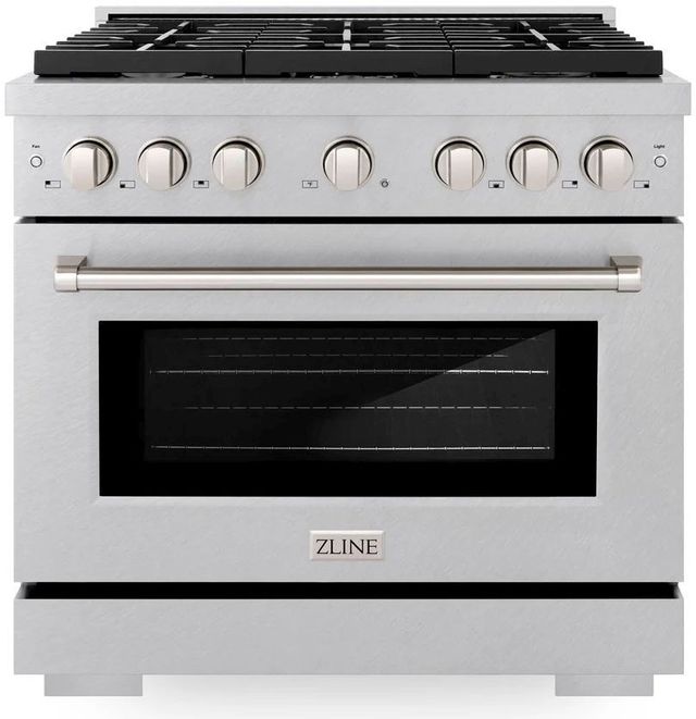 ZLINE Paramount 36" Satin Stainless Steel Pro Style Dual Fuel Range-0