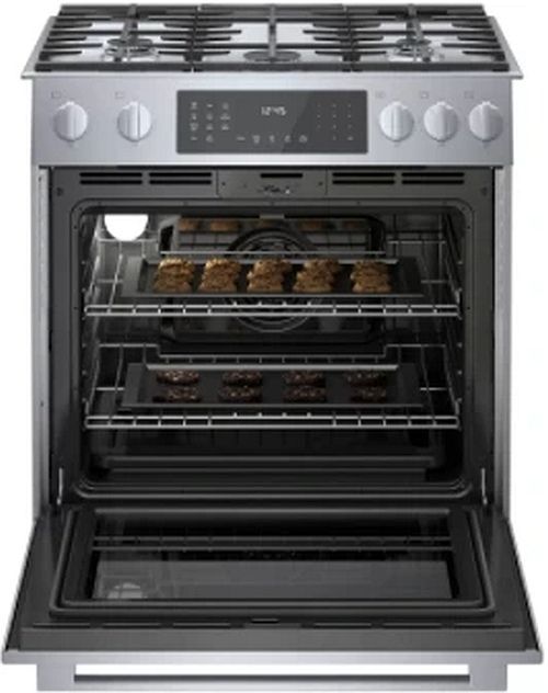 Bosch 800 Series 30" Stainless Steel Slide-In Dual Fuel Range-1