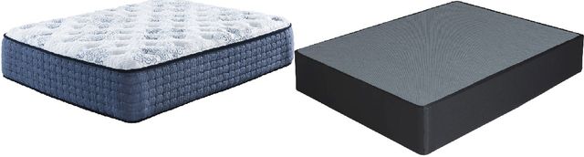 Sierra Sleep® by Ashley® M622 Mt Dana Hybrid Plush Queen Mattress and Foundation Set-0