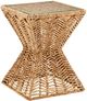Currey & Company Hadi Clear Accent Table with Natural Base-0