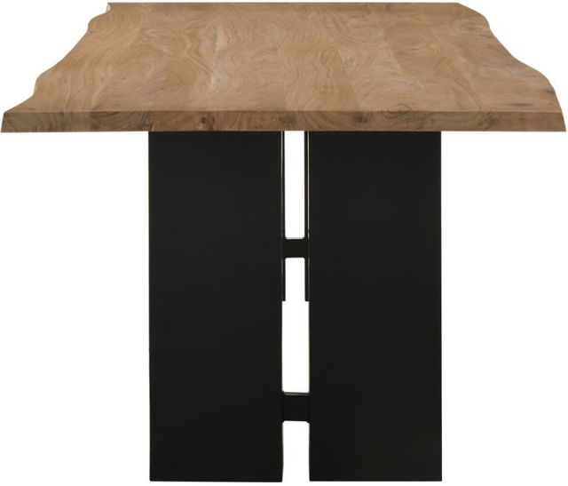 Coaster® Bradshaw Natural Acacia Dining Table with Black Base-2