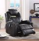 ACME Furniture Waterlily Black Manual Rocker Recliner with Swivel-1