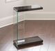 Steve Silver Co. Elaina Glossy Black Chair Side End Table with Glass Frame-1