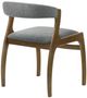 Armen Living Emorie Charcoal/Walnut Dining Side Chair-4