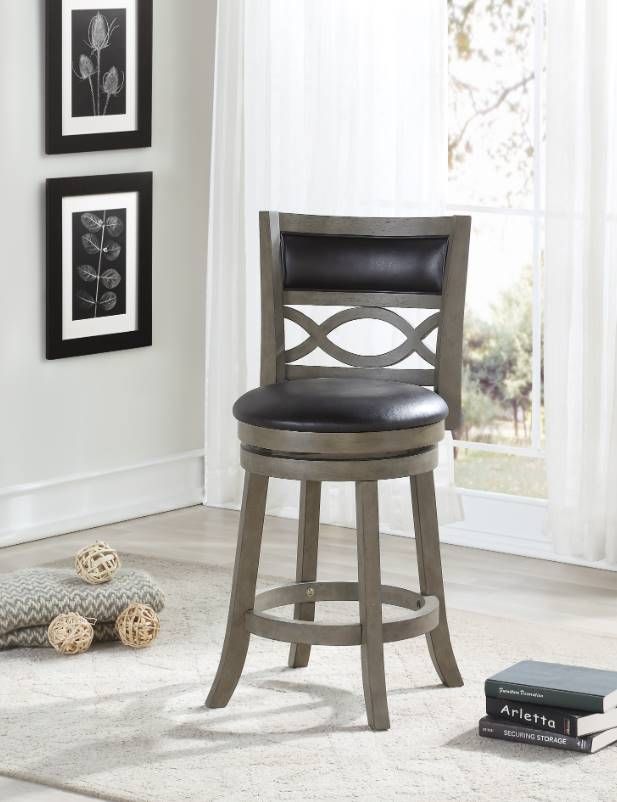 New Classic® Home Furnishings Manchester Black/Gray Counter Stool-1