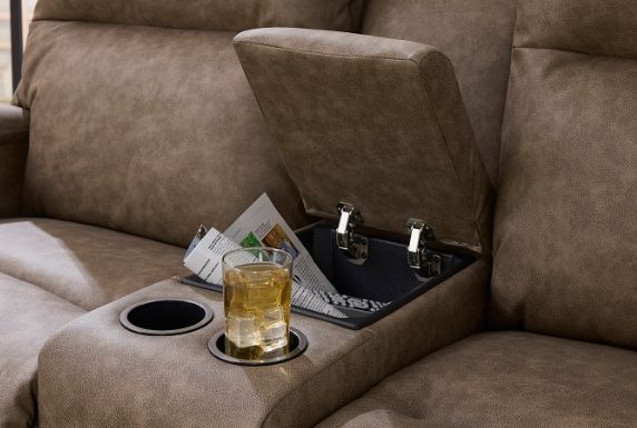 Best® Home Furnishings Customizable Maverly Leather Power Tilt Headrest Rocker Console Loveseat-3