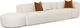 TOV Furniture Fickle 3-Piece Cream Chaise Modular Sofa-0
