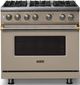 Viking® 5 Series 36" Nantucket Pro Style Gas (LP) Range with Brushed Brass Trim-3