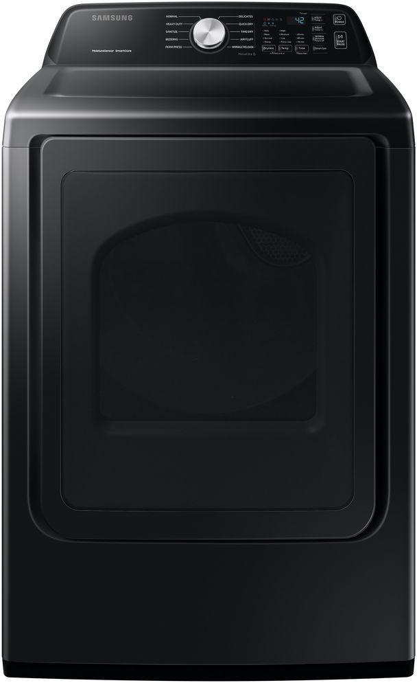 Samsung 3400 Series 7.4 Cu. Ft. Black Stainless Steel Front Load Gas Dryer-0