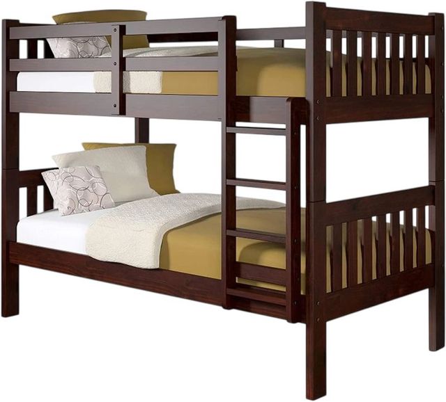 Donco Kids Austin Mission Dark Cappuccino Youth Twin/Twin Bunkbed-0