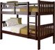 Donco Kids Austin Dark Cappuccino Youth Twin/Twin Mission Bunkbed-0