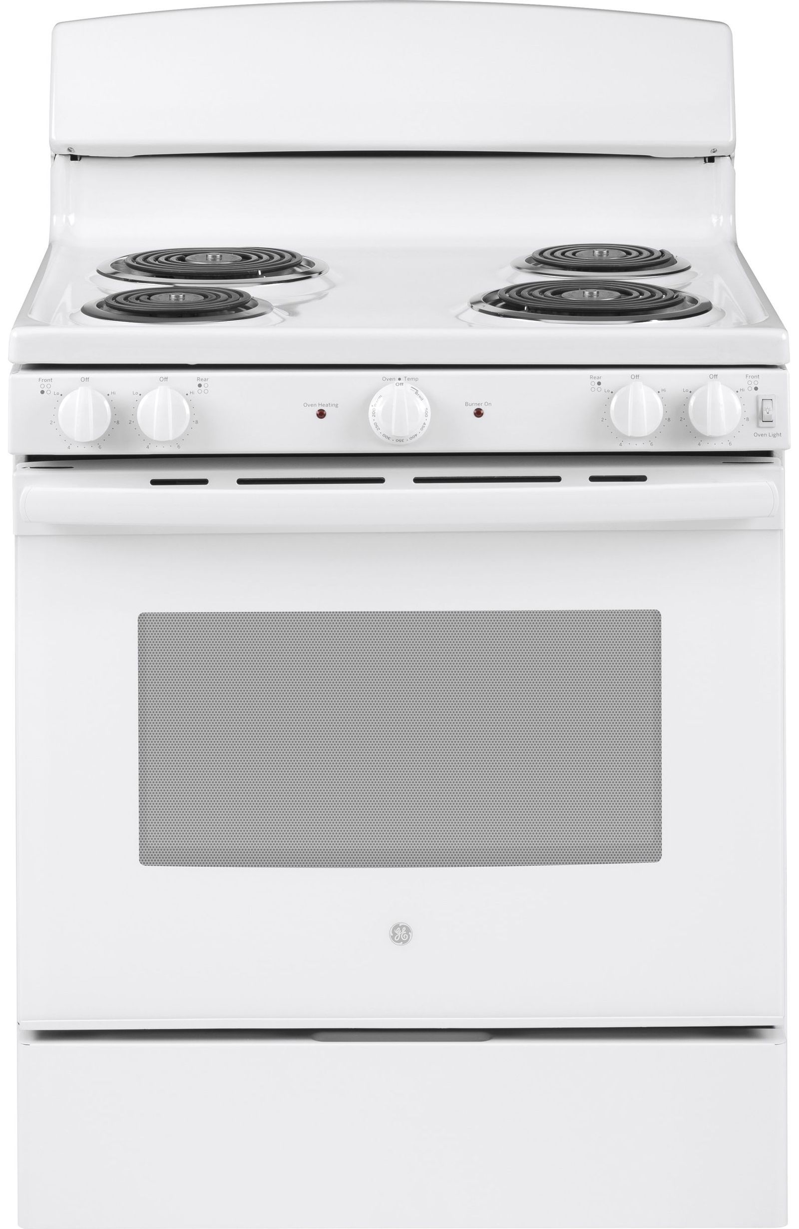 GE® 30" White Freestanding Electric Range