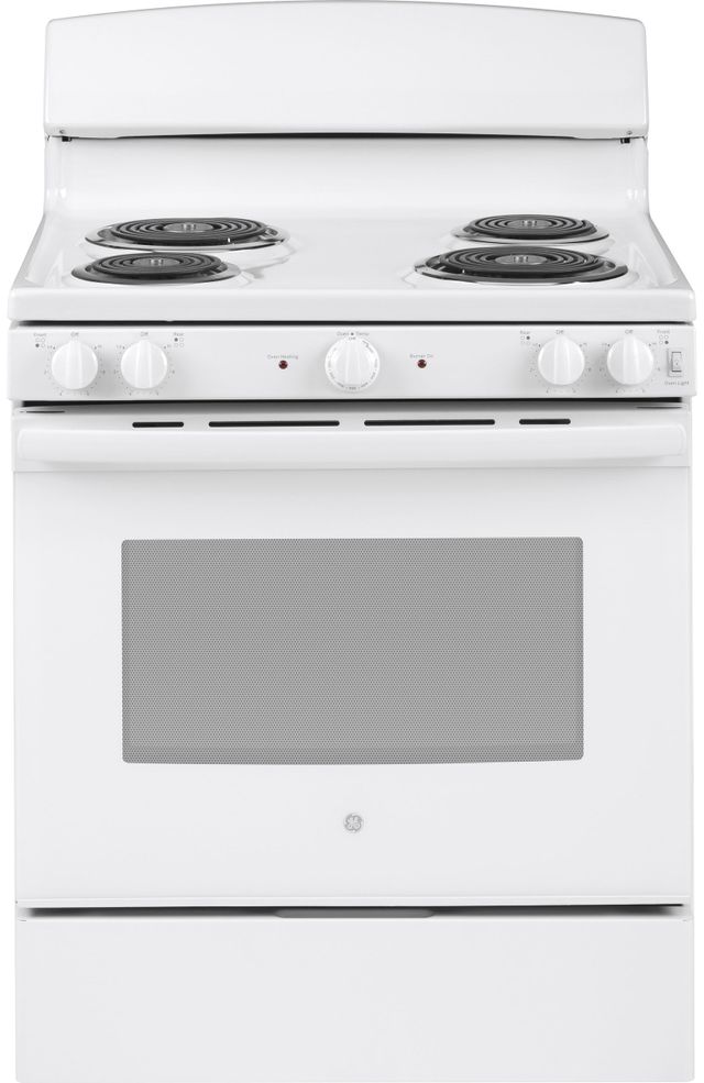 GE® 30" White Freestanding Electric Range-0