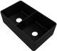 ZLINE Siena 33" Matte Black Farmhouse Double Bowl Quartz Kitchen Sink-1