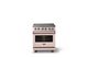 Viking® 5 Series 30" Blush Pro Style Electric Range with Polished Chrome Trim-3