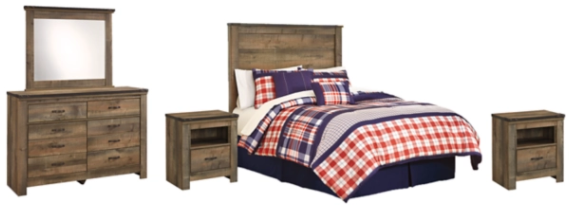 Signature Design by Ashley® Trinell 5-Piece Brown Full Panel Headboard Bedroom Set-0