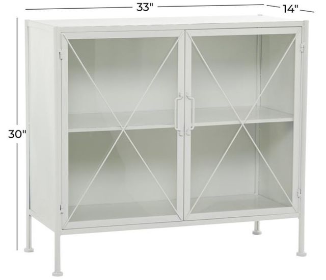 Deco Marche White Geometric Cabinet-3