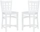 Linon Luna 2-Piece White Counter Stool-0