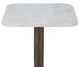 Renwil® Allard White Marble Top Side Table with Antique Brass Base-1