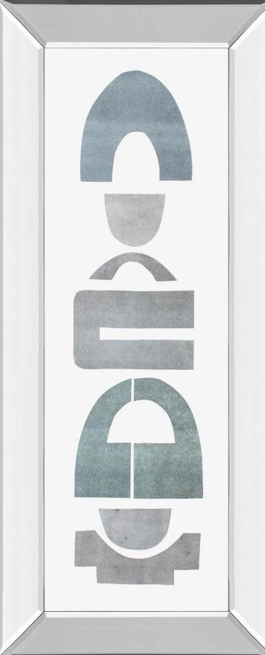 Classy Art Neutral Totems VII by rob Delamater Mirror Framed Wall Art-0
