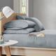 Olliix by Intelligent Design Grey Queen Microfiber Sheet Set with Side Storage Pockets-3