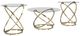 Signature Design by Ashley® Crimonti 3-Piece Glass Top Table Set with Champagne Base-0