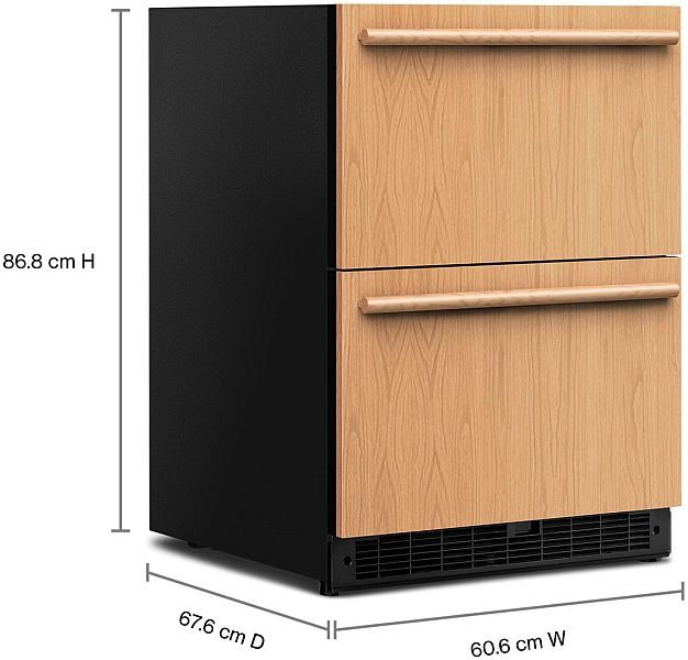 KitchenAid® 24" Panel Ready Undercounter Double-Drawer Refrigerator-1