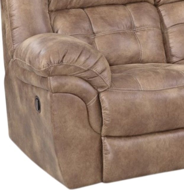 HomeStretch Frontier 3-Piece Almond Manual Reclining Sectional-1