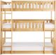 Mazin Furniture Bartly Natural Pine Twin Triple Bunk Bed-1