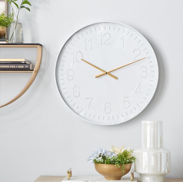 Deco Marche White Round Wall Clock-4