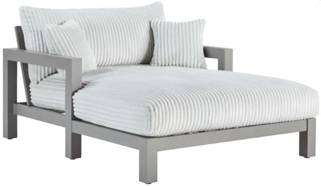 Signature Design by Ashley® Hurley Park Gray Aluminum/Fabric Outdoor Chaise Lounge-0