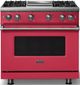 Viking® 5 Series 36" Valentine Pro Style Gas (NG) Range with Polished Chrome Trim-0