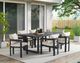 Elements International Playa 7-Piece Dark Gray Fabric/Metal Outdoor Dining Set-1