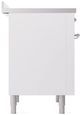 Ilve® Nostalgie II Series 36" White Pro Style Induction Range-2