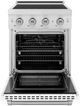 ZLINE Autograph Edition Paramount 24" Stainless Steel Pro Style Induction Range with White Matte Door and Champagne Bronze Accents-1