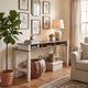 Sunny Designs™ Pasadena Buck Skin Console Table with Marble White Base -1