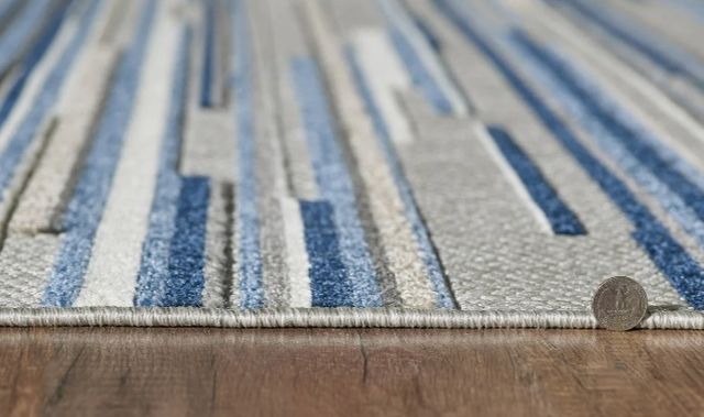 KAS Rugs Calla Blue Denni 5'x7' Area Rug-3