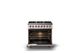 Viking® 5 Series 36" Blush Pro Style Dual Fuel (NG) Range with Polished Chrome Trim-1