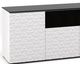 Salamander Designs® Chameleon Milan 345 Black/White Low Profile Media Console with Speaker Integration-1
