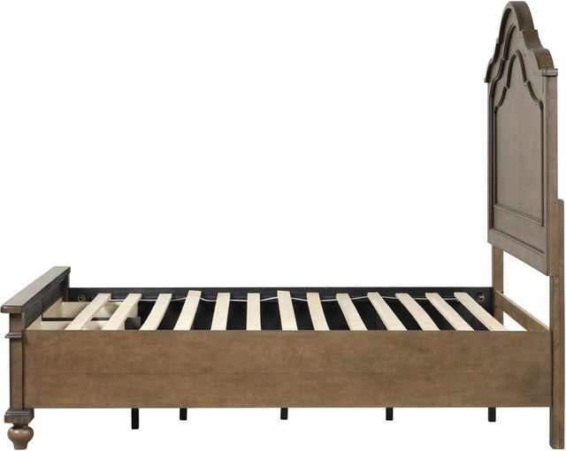 New Classic® Home Furnishings Canterbury Walnut Queen Panel Storage Bed-3