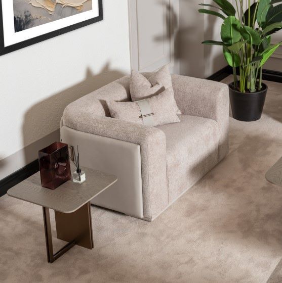 Michael Amini® Canberra Light Ash Chair and a Half-1
