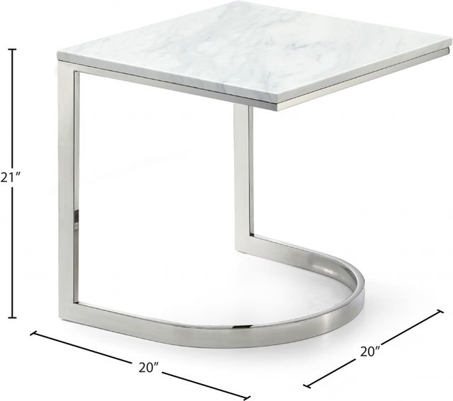 Meridian Furniture Copley Chrome End Table-2
