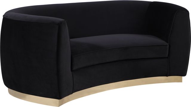 Meridian Furniture Julian Black/Gold Velvet Loveseat-0
