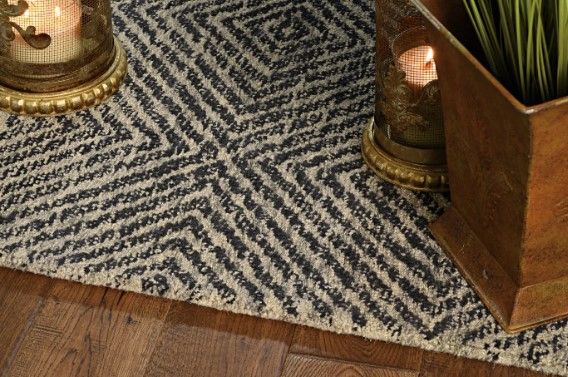 KAS Rugs Hudson Grey/Black Retreat 5'x7' Area Rug-2