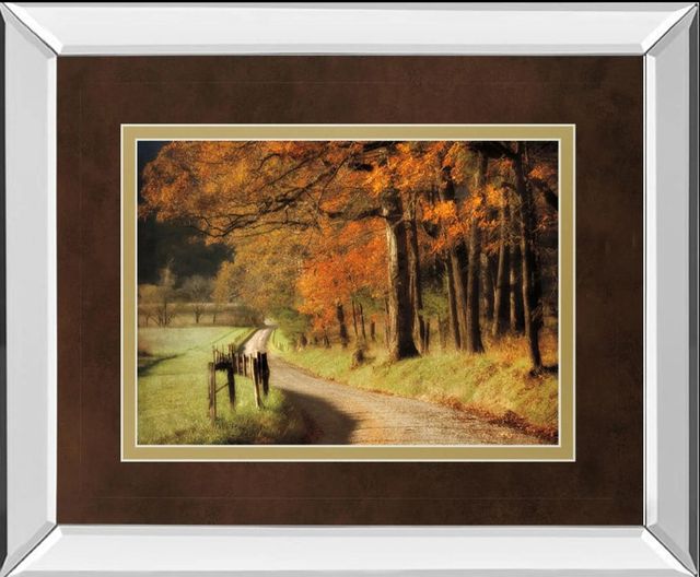 Classy Art Autumns Morning Light by D. Burt Mirror Framed Wall Art-0