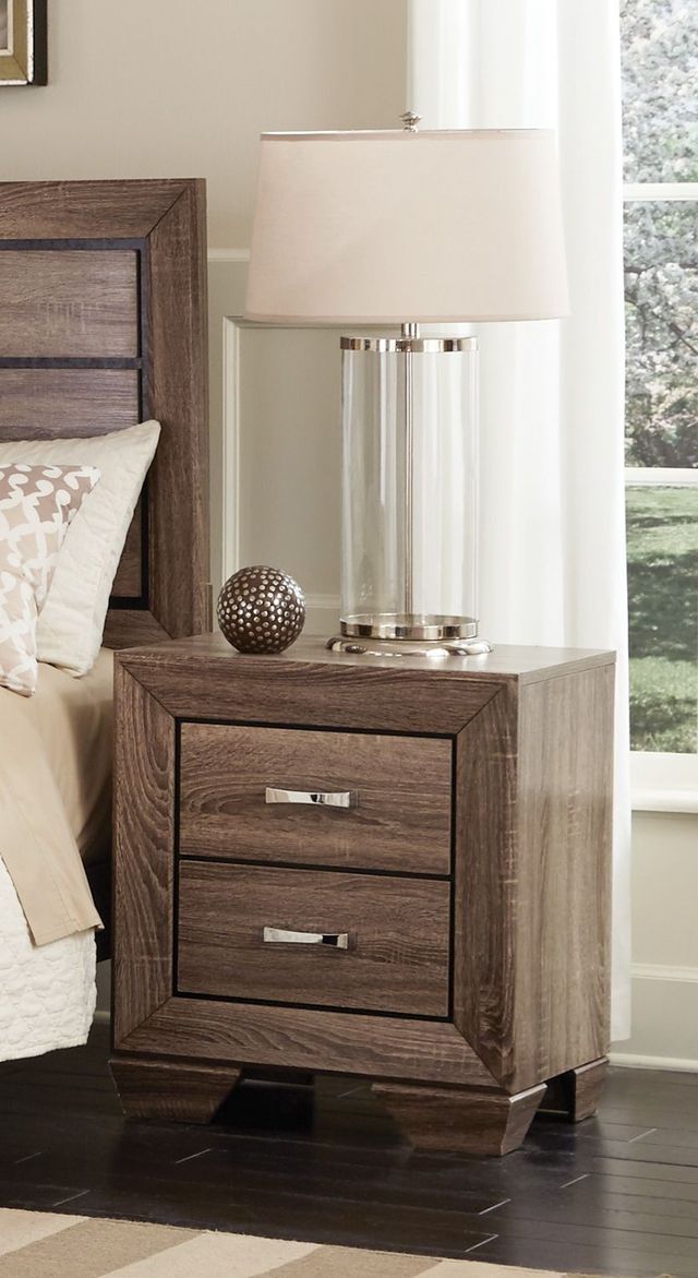 Coaster® Kauffman 4-Piece Washed Taupe California King Bedroom Set-2