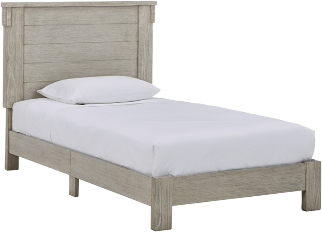 Signature Design by Ashley® Hollentown 3-Piece Whitewash Twin Panel Bed Set-1