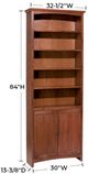 Whittier Wood® Furniture Customizable McKenzie 30" x 84" Bookcase with Doors-1